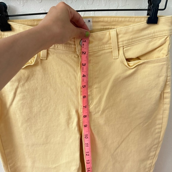 Paige Butter Yellow Claudine Ankle Flare Denim Jeans Size 30 - Picture 11 of 12